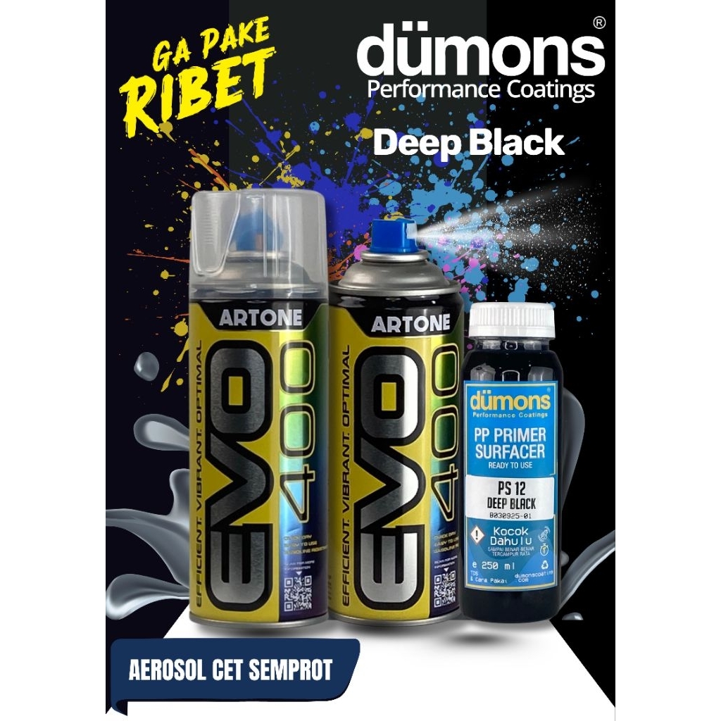 PP PRIMER SURFACER Aerosol (Artone EVO 400) Deep Black