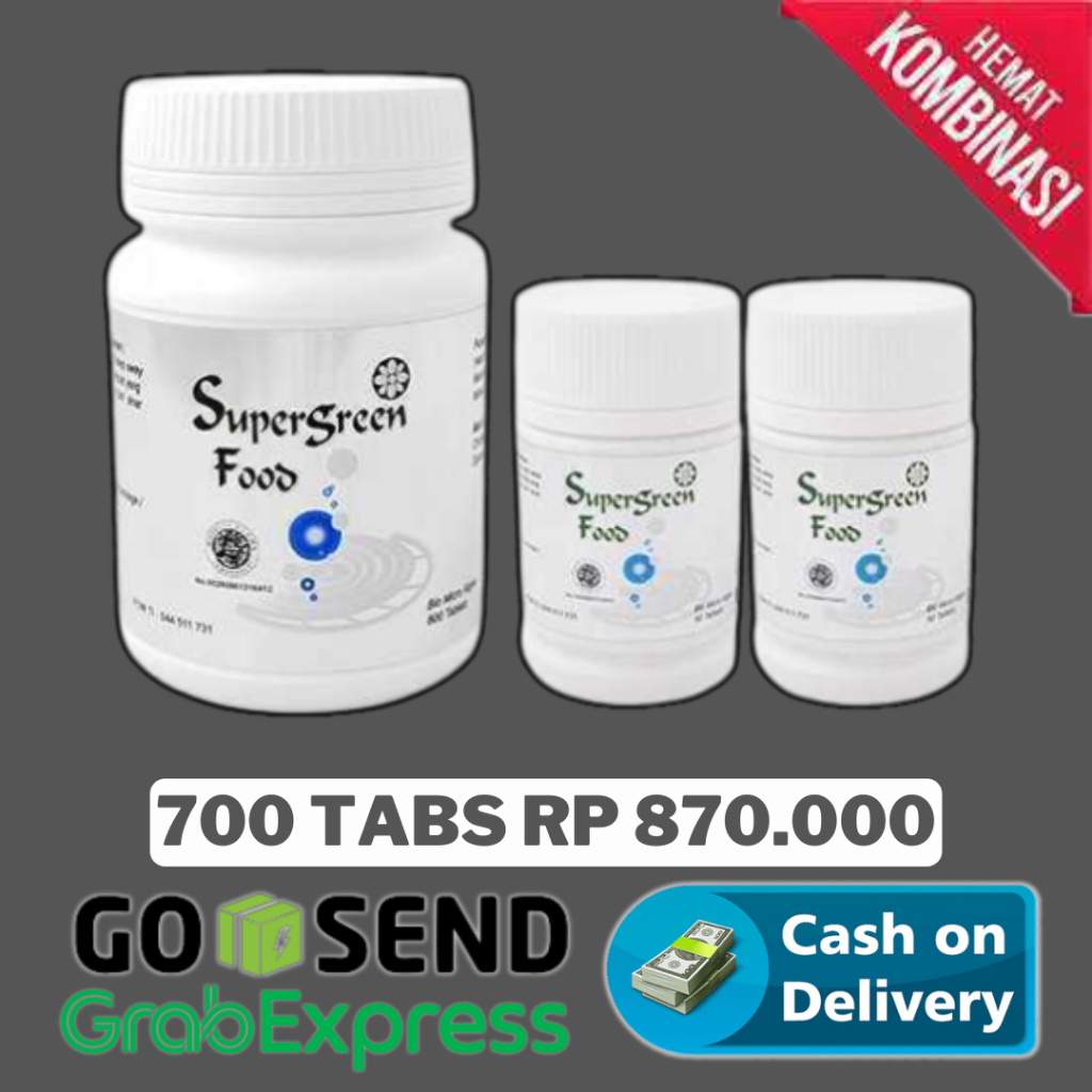 PROMO HEMAT Supergreen Food SGF Makanan Sel Chlorella dan Spirulina Multivitamin KK Indonesia