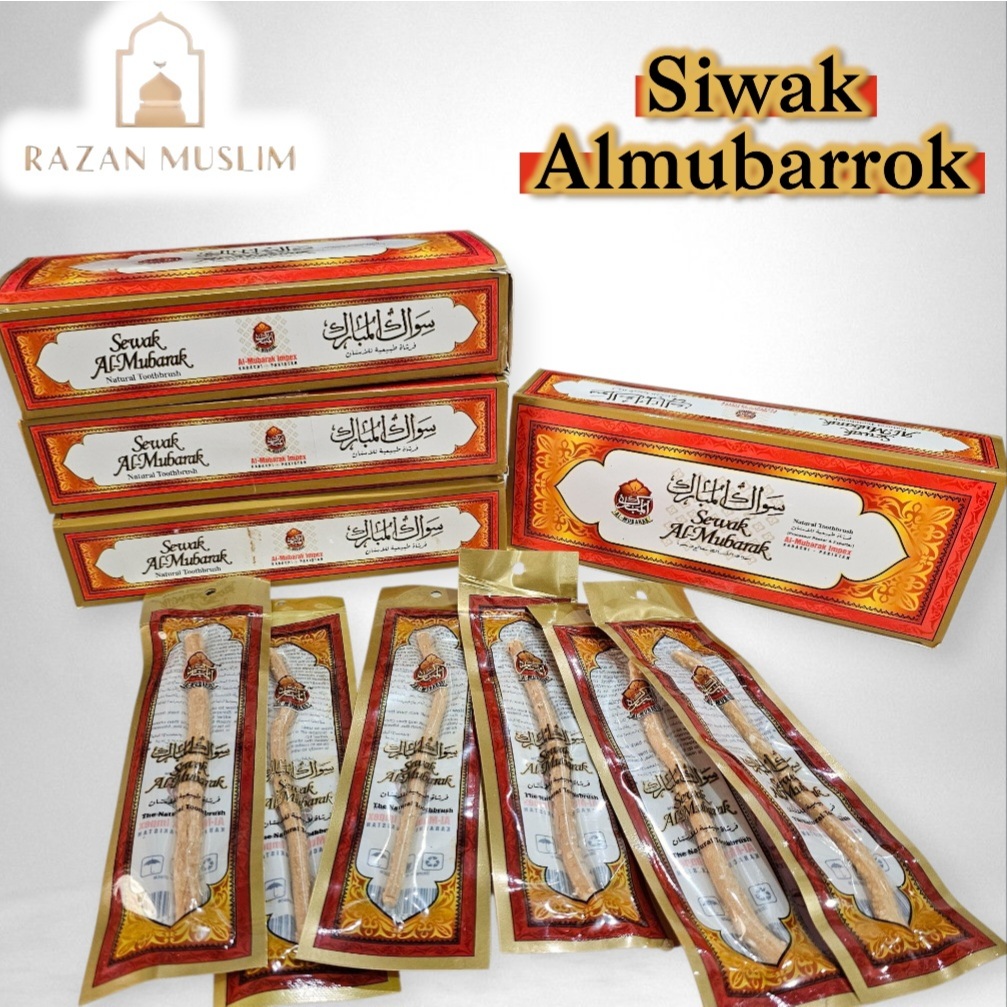 Siwak Miswak Al Mubarak dan Us Sunnah Kering Premium Untuk Menjaga Kesehatan Gigi