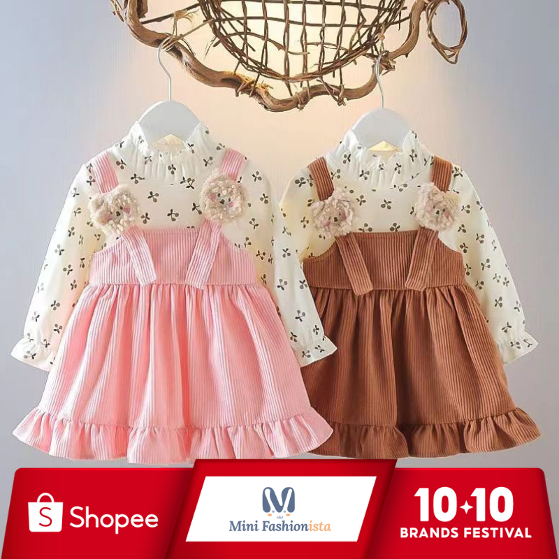 Pakaian Dresh Anaj Kecil Fress Ansk Imut Gaun Outfit Brokat Cewek Elegan Mewah Pesta Gaun Bocah Baju