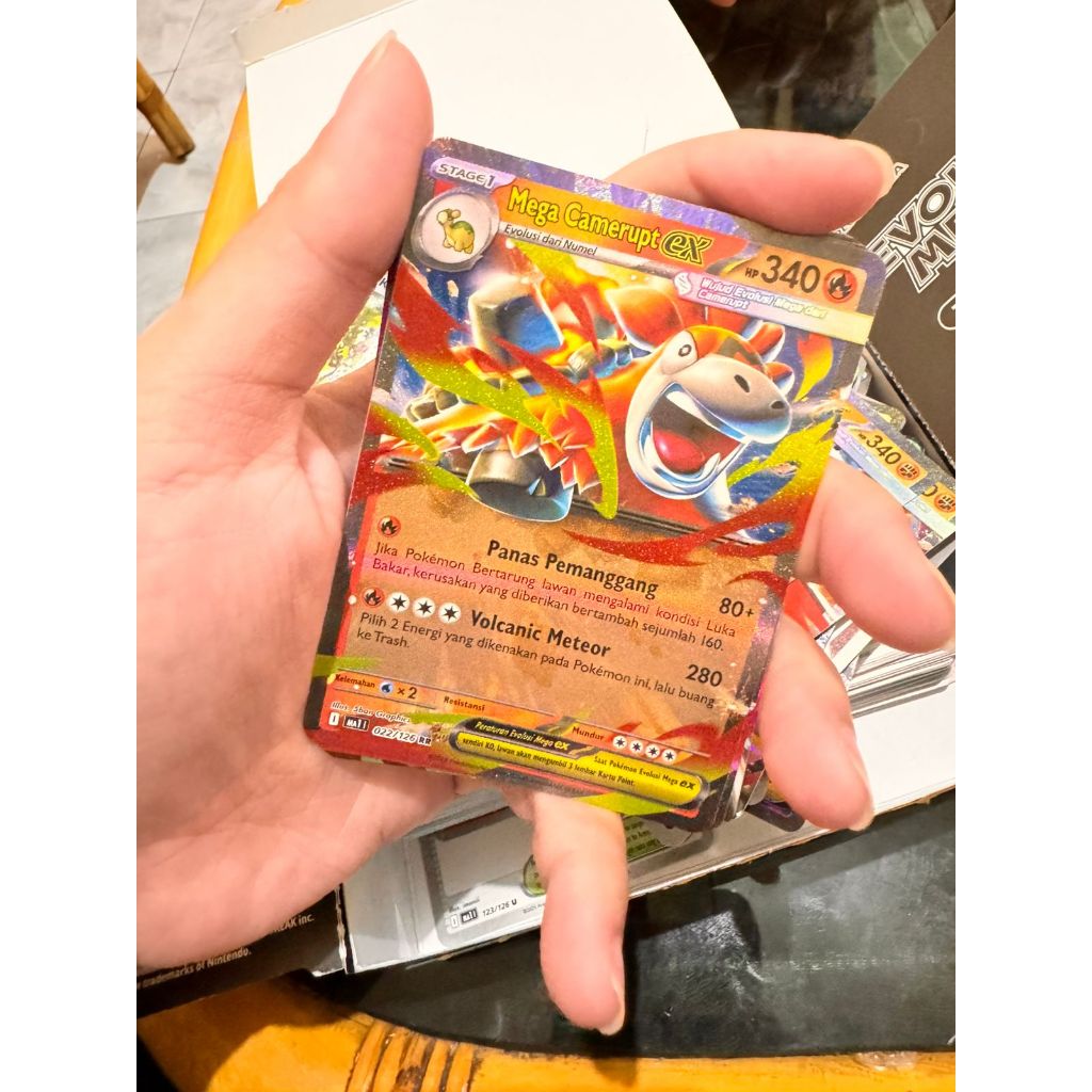 Mega Camerupt ex RR MA1 022/126 Kartu Pokemon TCG Mega Evolusi
