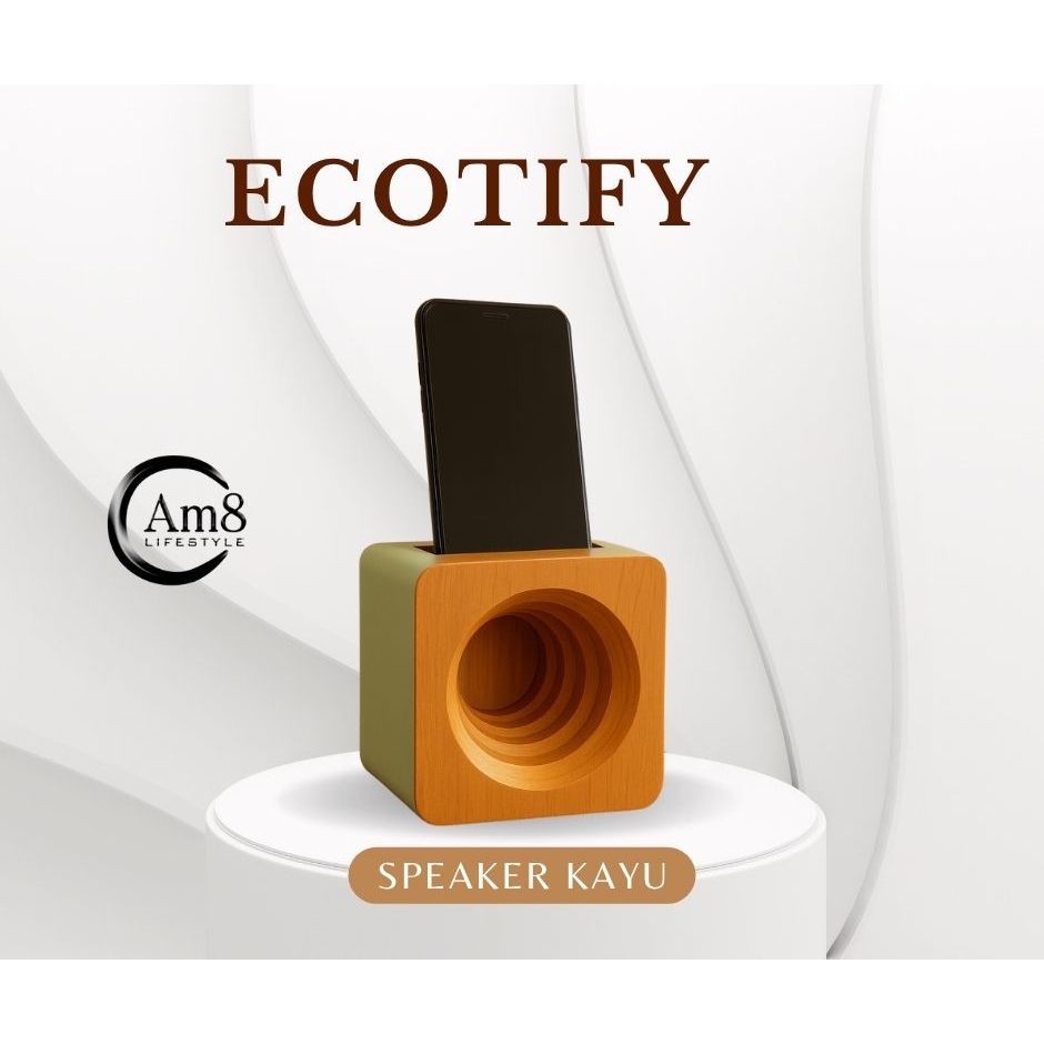 Speaker Kayu Tanpa Listrik – Ecotify by Am8ience Design - Portable Speaker Suara HP | Speaker Natura