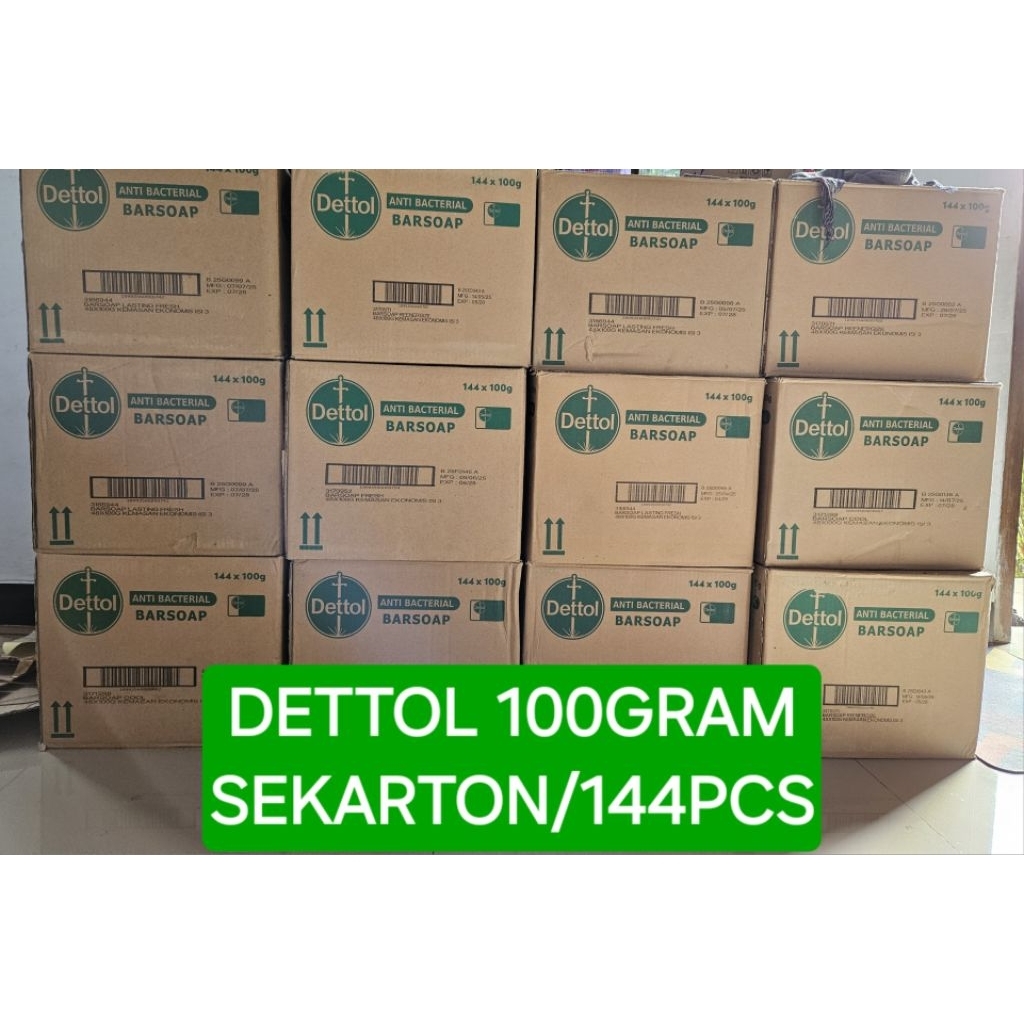dettol sabun padat 100gram sekarton 1 dus