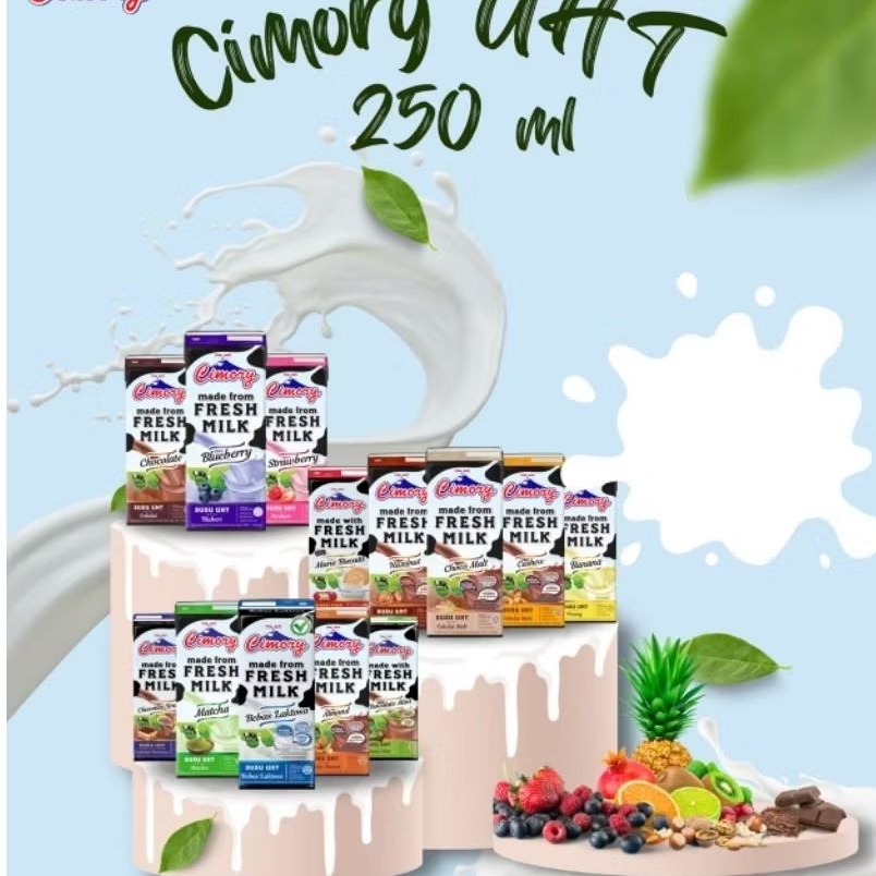 susu UHT 250ml#1karton isi24pcs,almond,cesew,hazelnut,blubery,strowbery,bebas laktosa,matca,Marie bi