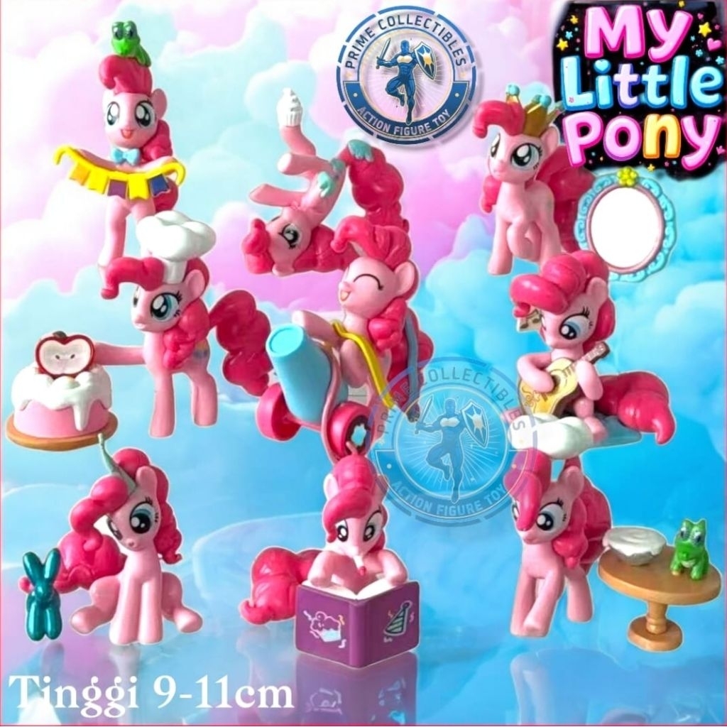 Action Figures My Little Pony Pinkie Pie Party Time Ukuran Besar 9-11cm Mainan Kuda Pony Figur