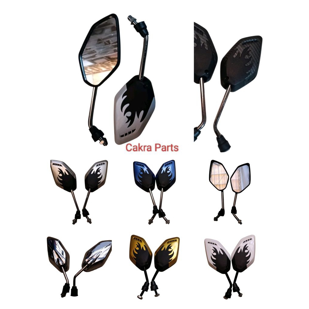 Spion Variasi Api Motor Beat Vario Scoopy Spacy Blade Revo Supra X 125 FIT Karisma Tiger Glpro Gl Pr