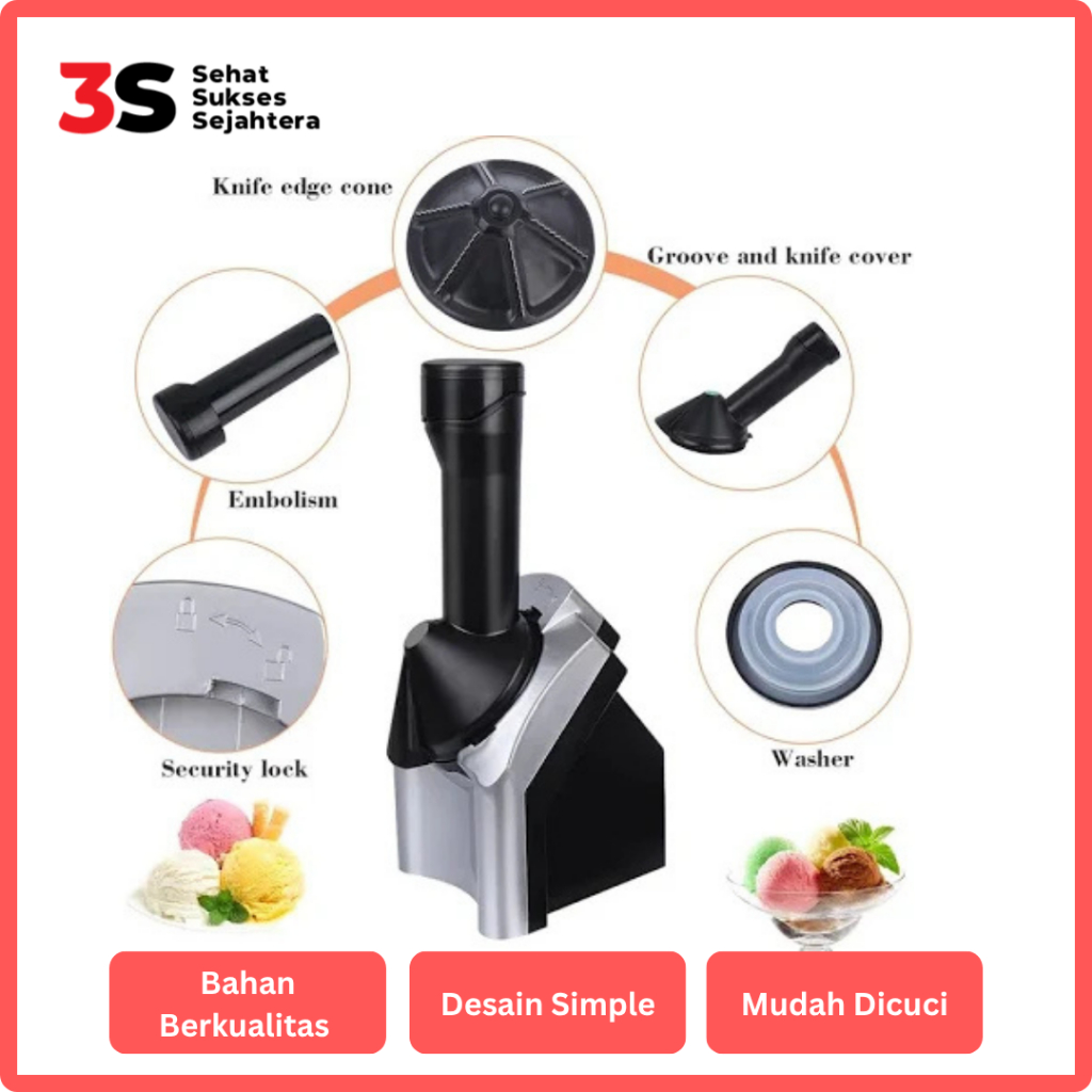 JFactory Mesin Es Cream Mesin Ice Cream Sangat Mudah Digunakan Mesin Pembuat Es Cream