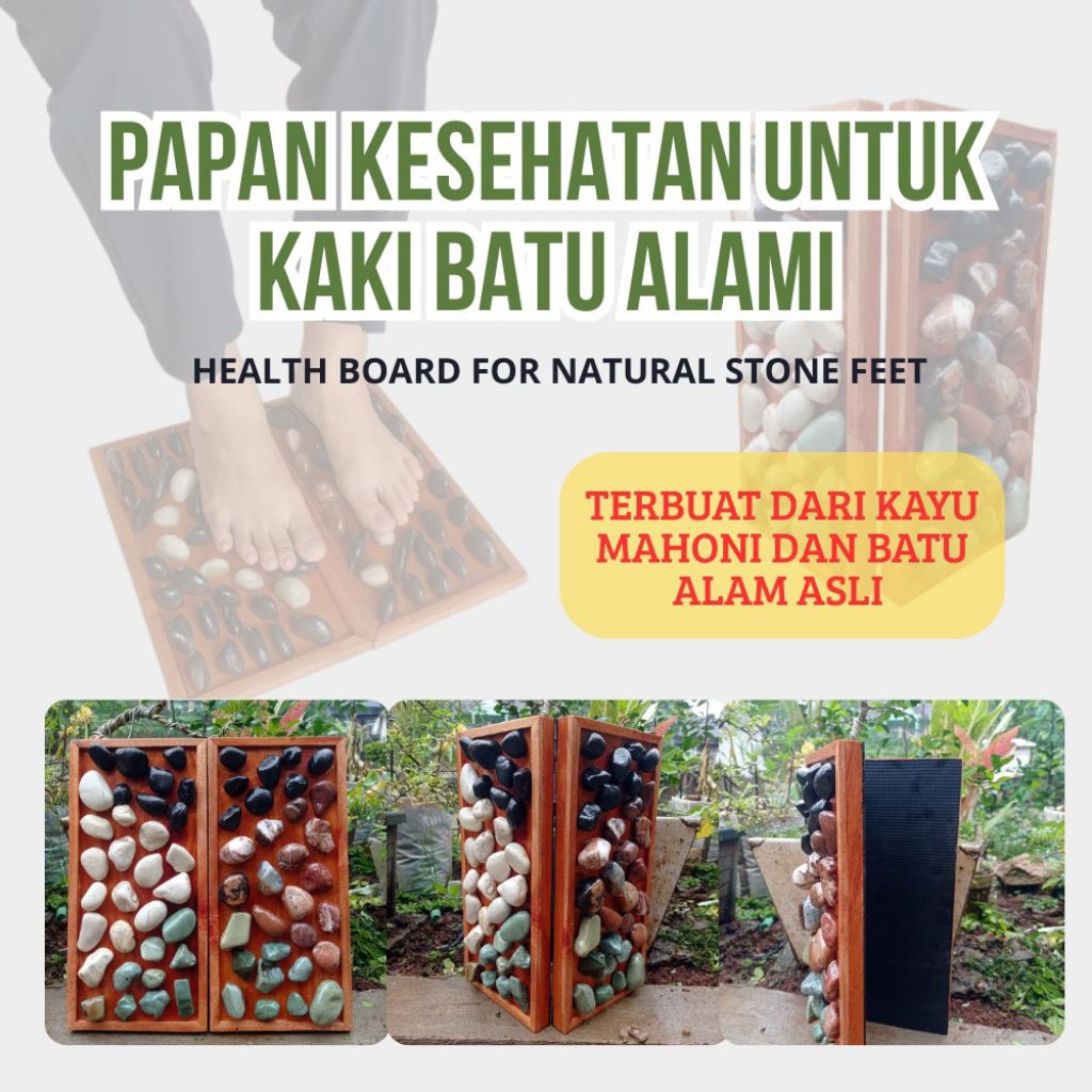 Papan refleksi kaki papan kesehatan batu alami original