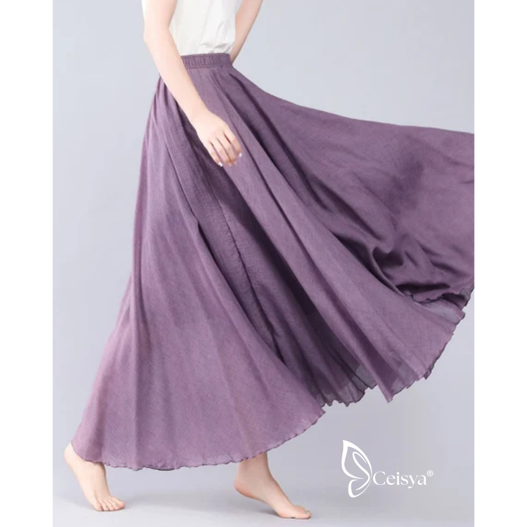 FLOWY SKIRT ROSELINEN PREMIUM (ROK A LINE)
