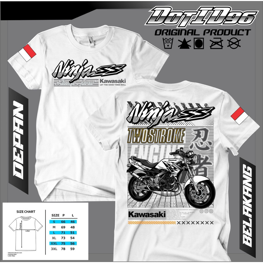 KAOS NINJA 2 Stroke - unisex lengan pendek
