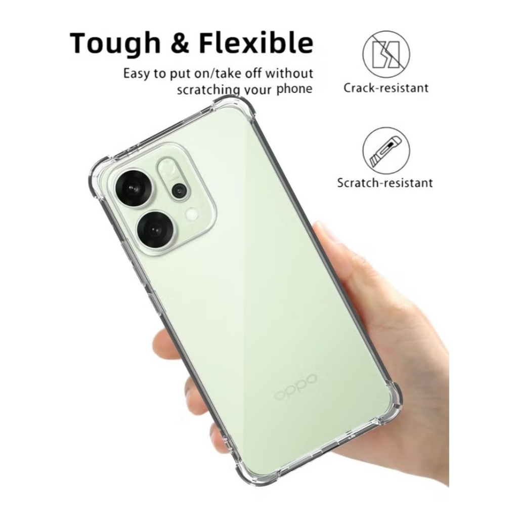 Soft ANTI CRACK ORI Oppo Reno14 14F 14Pro Reno13 13F 13Pro Reno12 12Pro Reno11 11F 11Pro Reno10 10Pr
