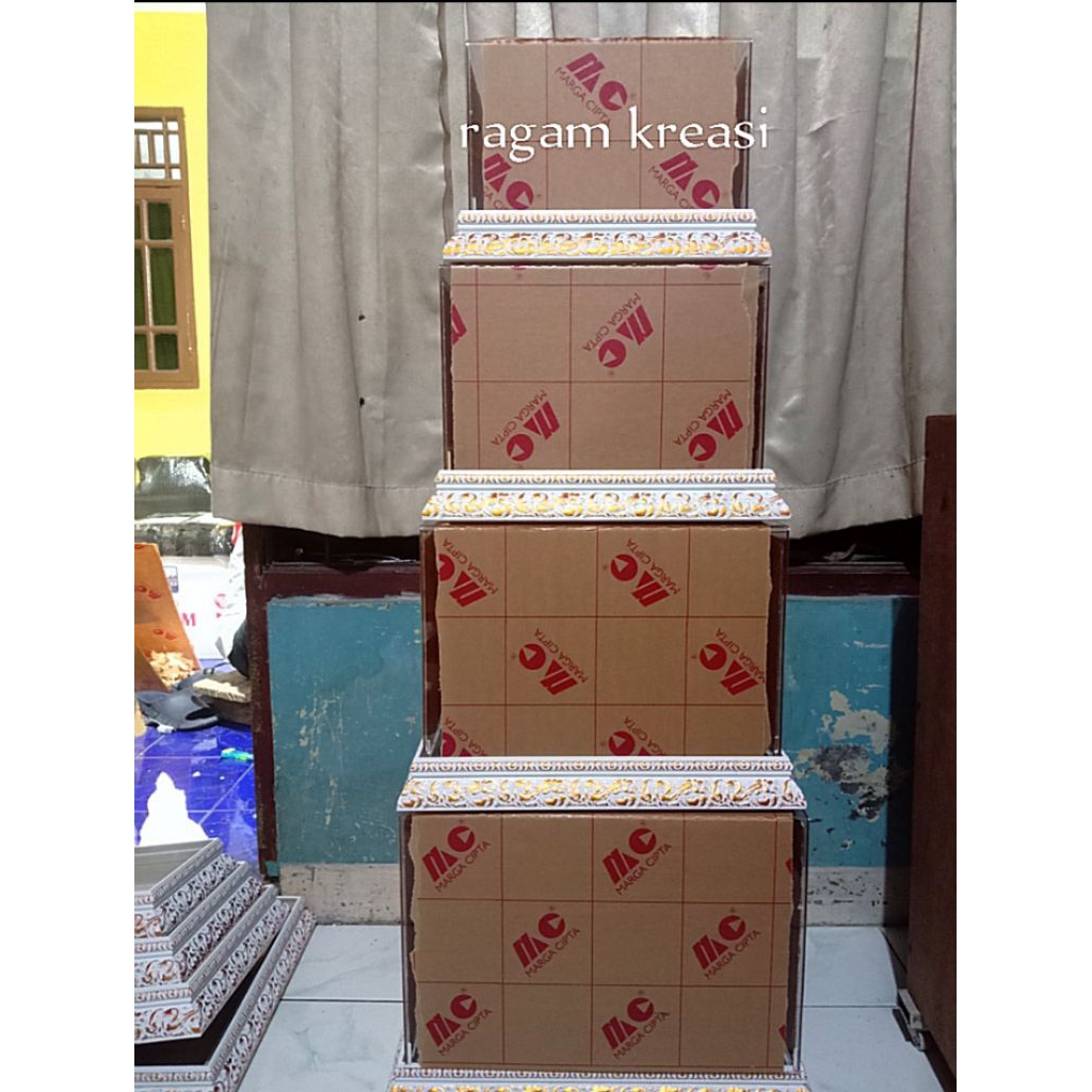 Kotak hantaran akrilik seserahan isi 4 pcs - akrilik hantaran pernikahan