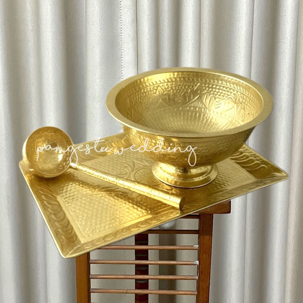 [1Set ] Bokor/Alat Panggih/Temu Manten_ Bokor + Nampan + Gayung