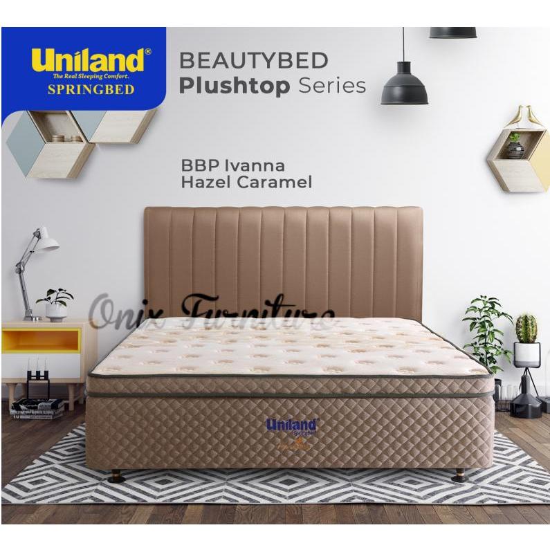 Springbed Fullset Uniland Beautybed Plushtop Ivanna, 180x200 Caramel