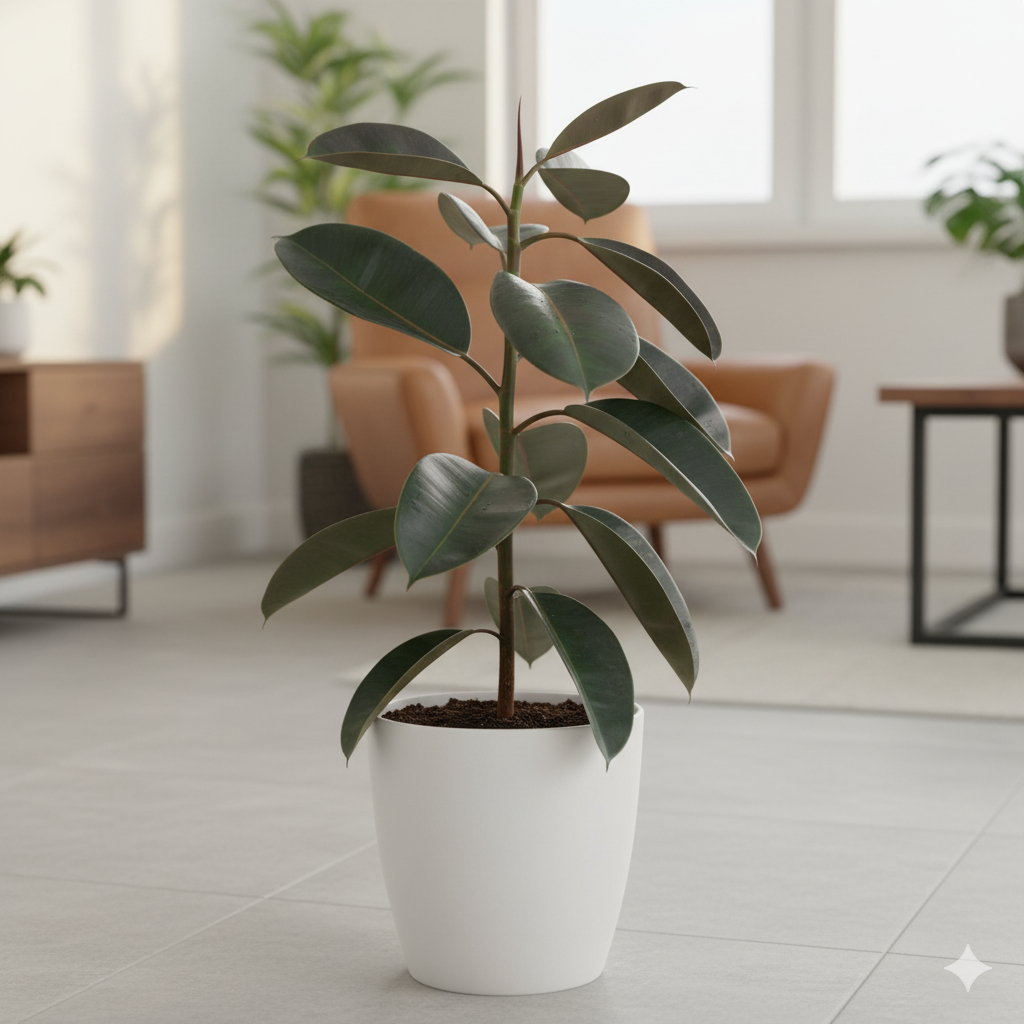 Ficus Elastica 'Black Burgundy' – Karet Kebo - Indian Rubber Tree Elegan untuk Gardening & Dekorasi 