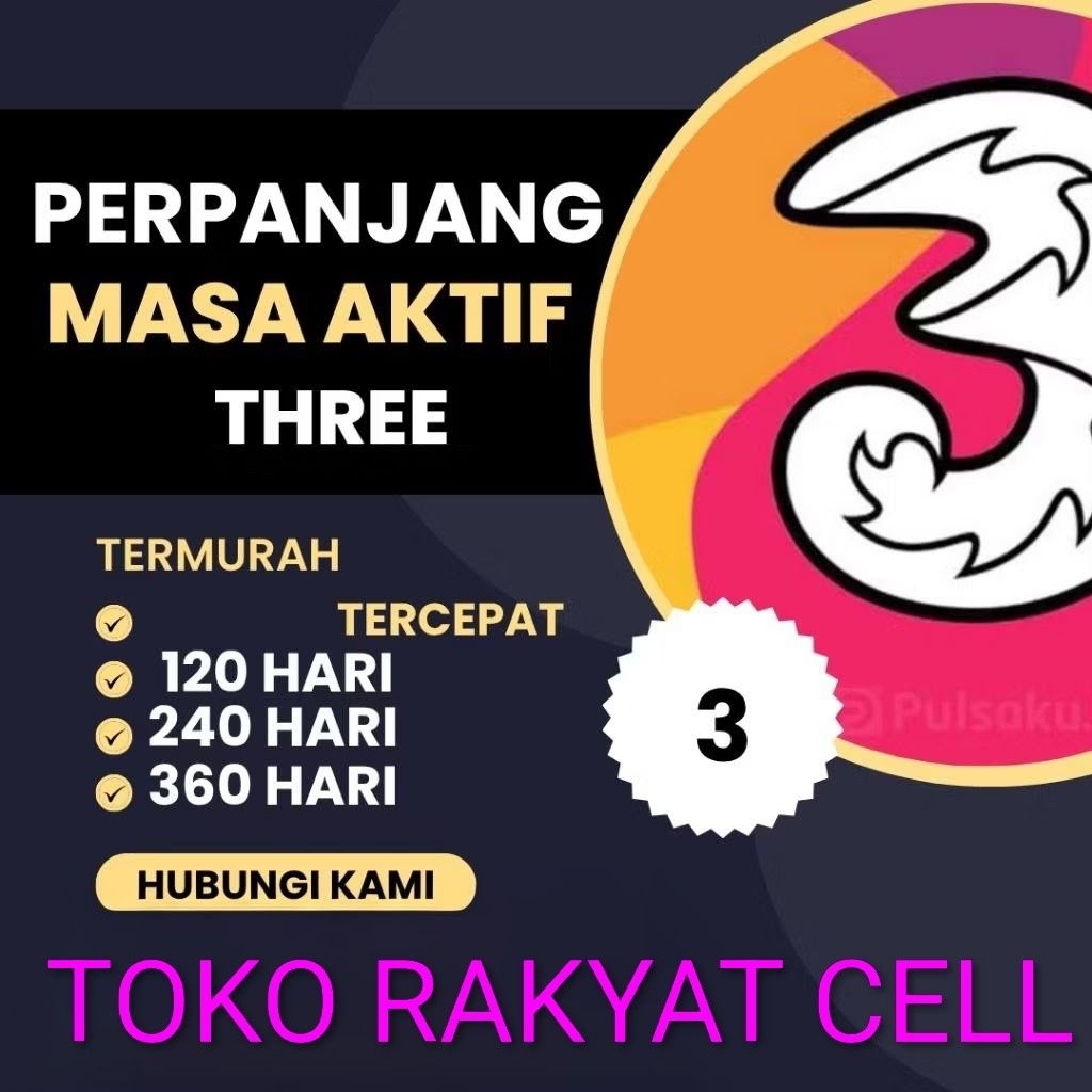 PERPANJANG MASA AKTIF KARTU TRI 3 TERPERCAYA