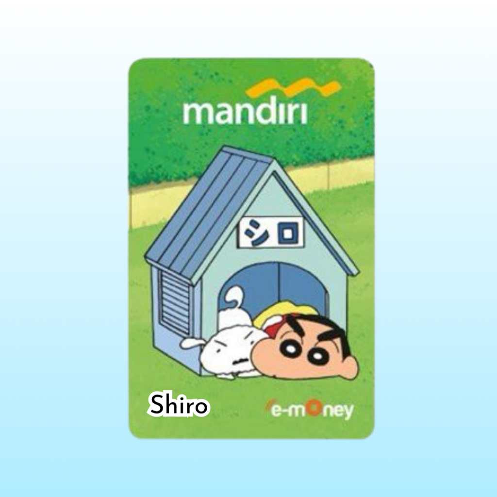Mandiri e-Money Shinchan Oriental Limited Edition Shiro, E-toll Flazz BCA