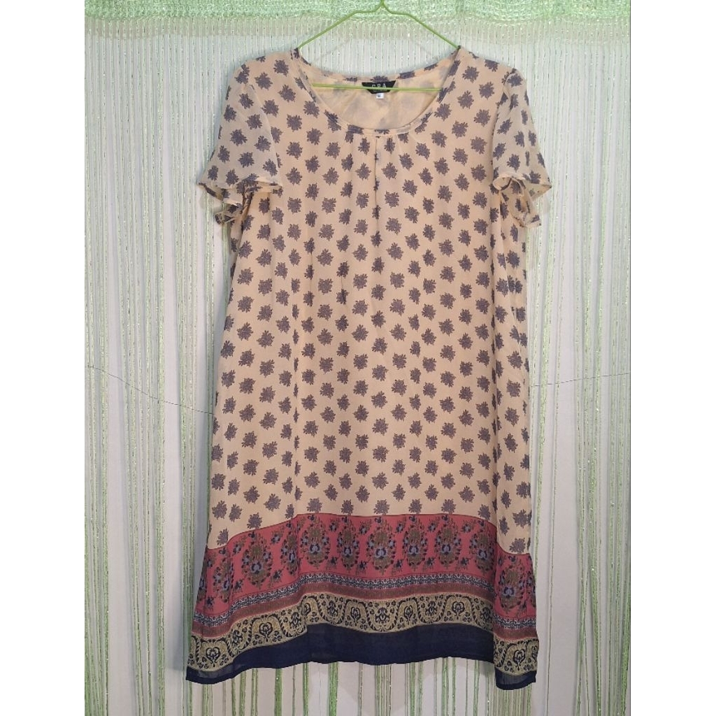 dress sifon motif batik