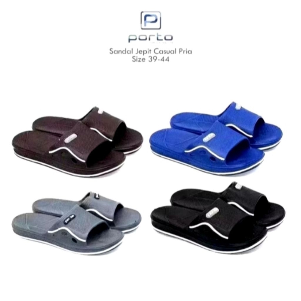PORTO 1002 M//sandal slop pria/sandal slide porto/sandal slip on pria dewasa