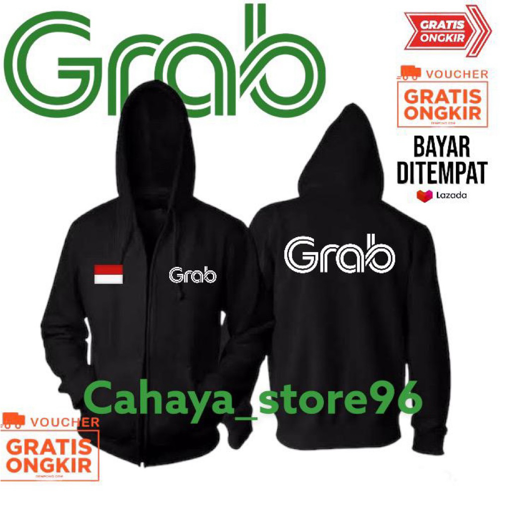 JAKET SWEATER HOODIE RESLETING GoJek /gRAb/TERBARU JAKET POLOS