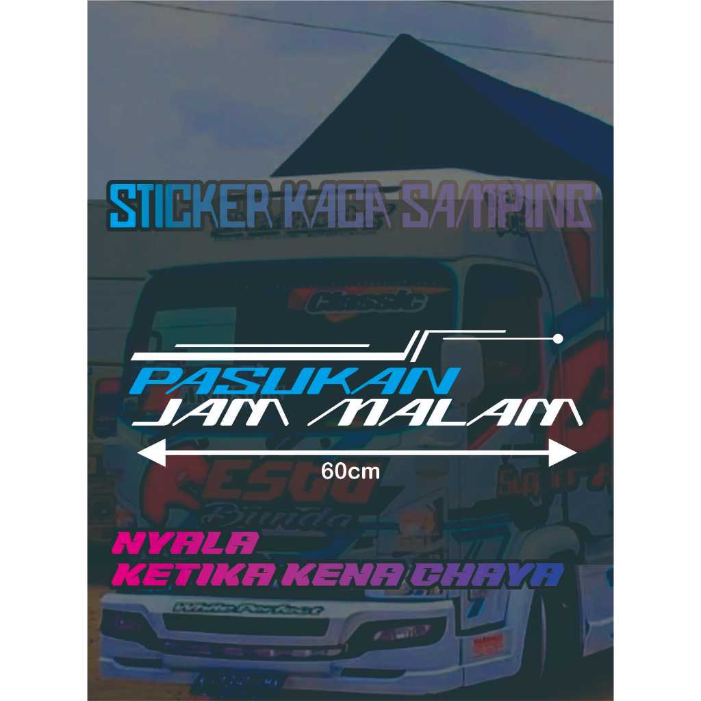 sticker kaca pintu kendaraan. sticker kaca truk.