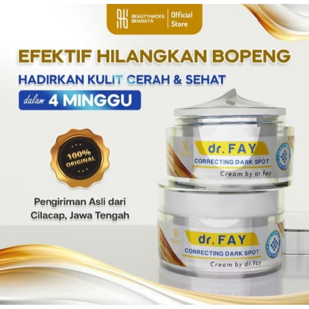 2pcs Cream Dr FAY Original Penghilang Bopeng Pria & Wanita Aman BPOM