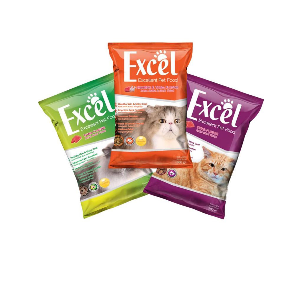Excel Makanan Kucing Adult 500gr - Makanan Kucing Adult Excel / Makanan kucing Dewasa