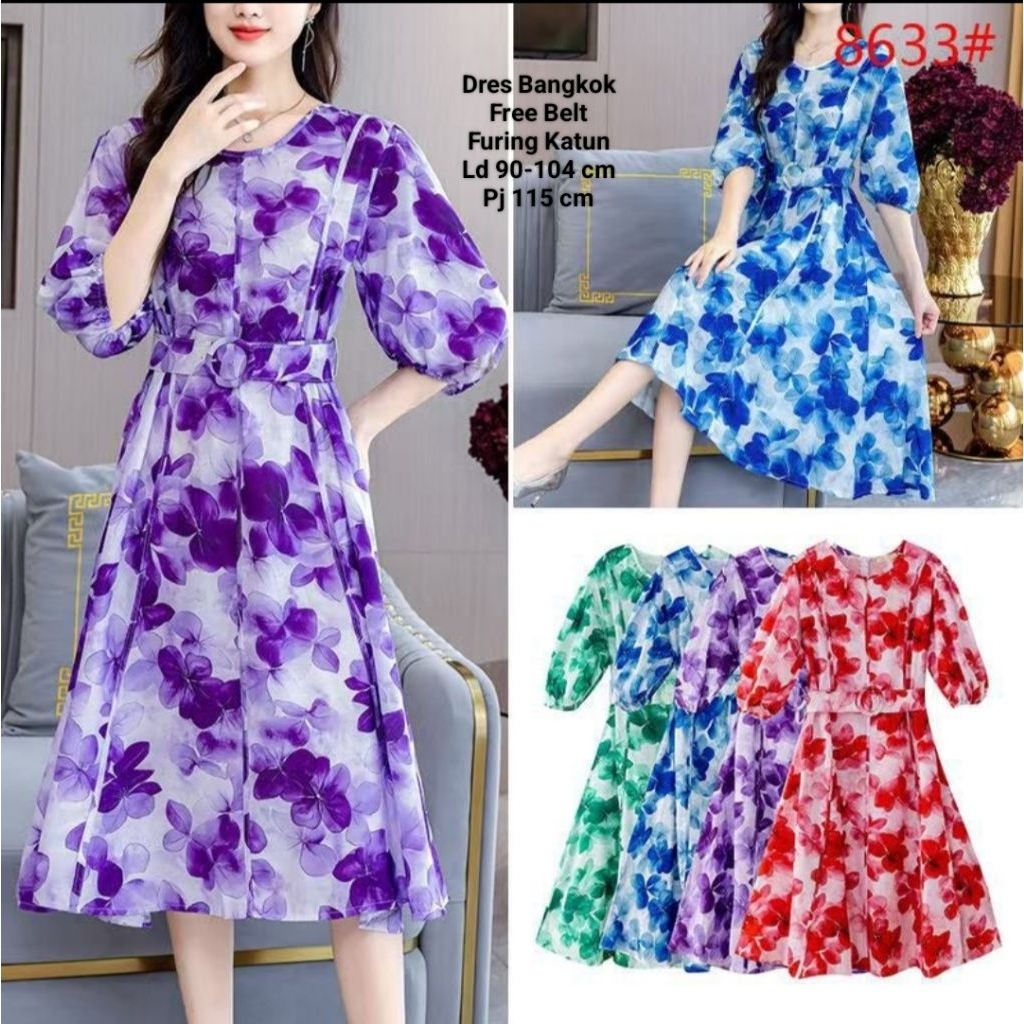 DRESS IMPORT BANGKOK KATUN SILK PREMIUM NATAL
