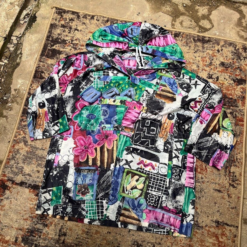 80s hawaian relaxed jacket