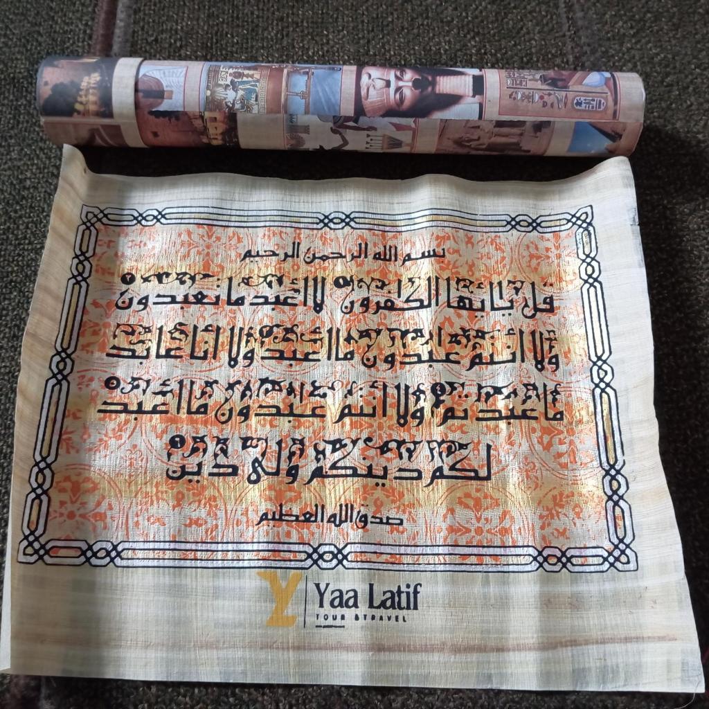 Kaligrafi kertas Papyrus Mesir 100% asli