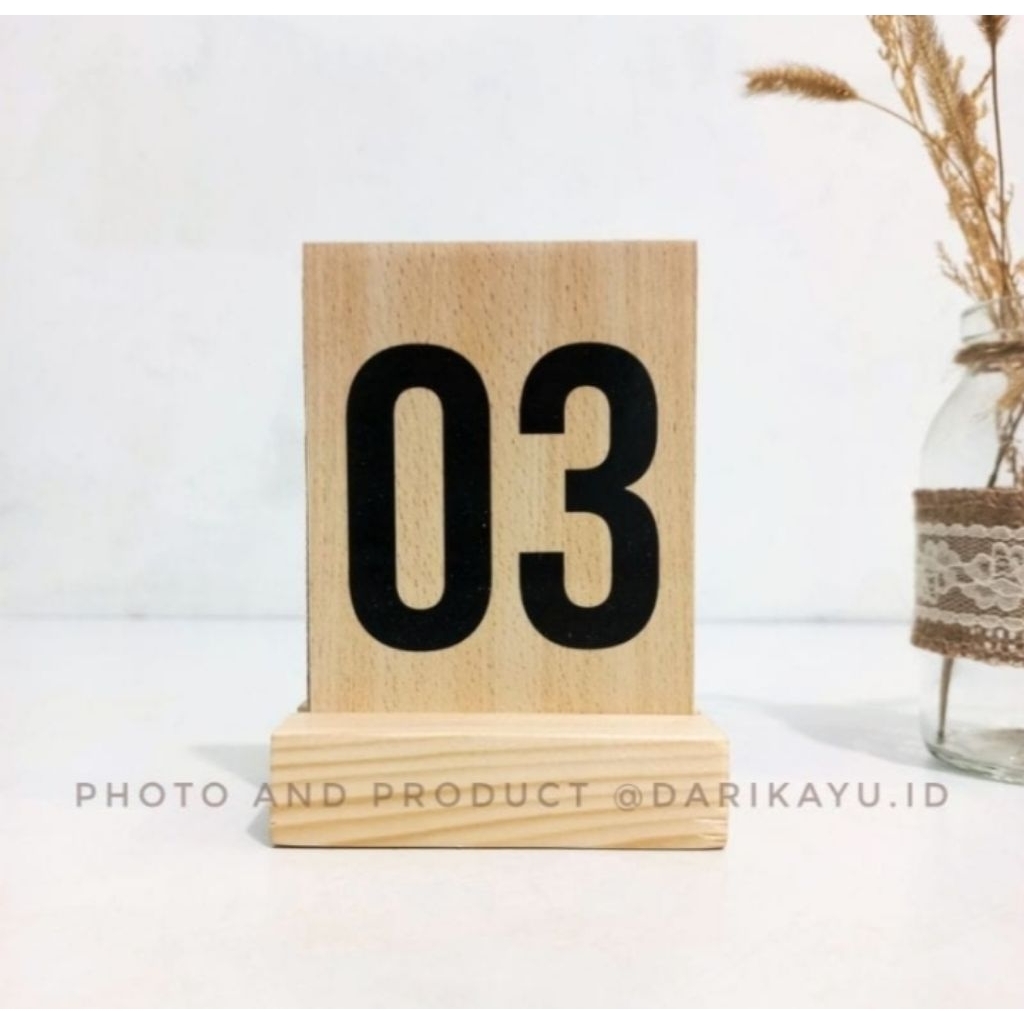 papan nomer meja cafe