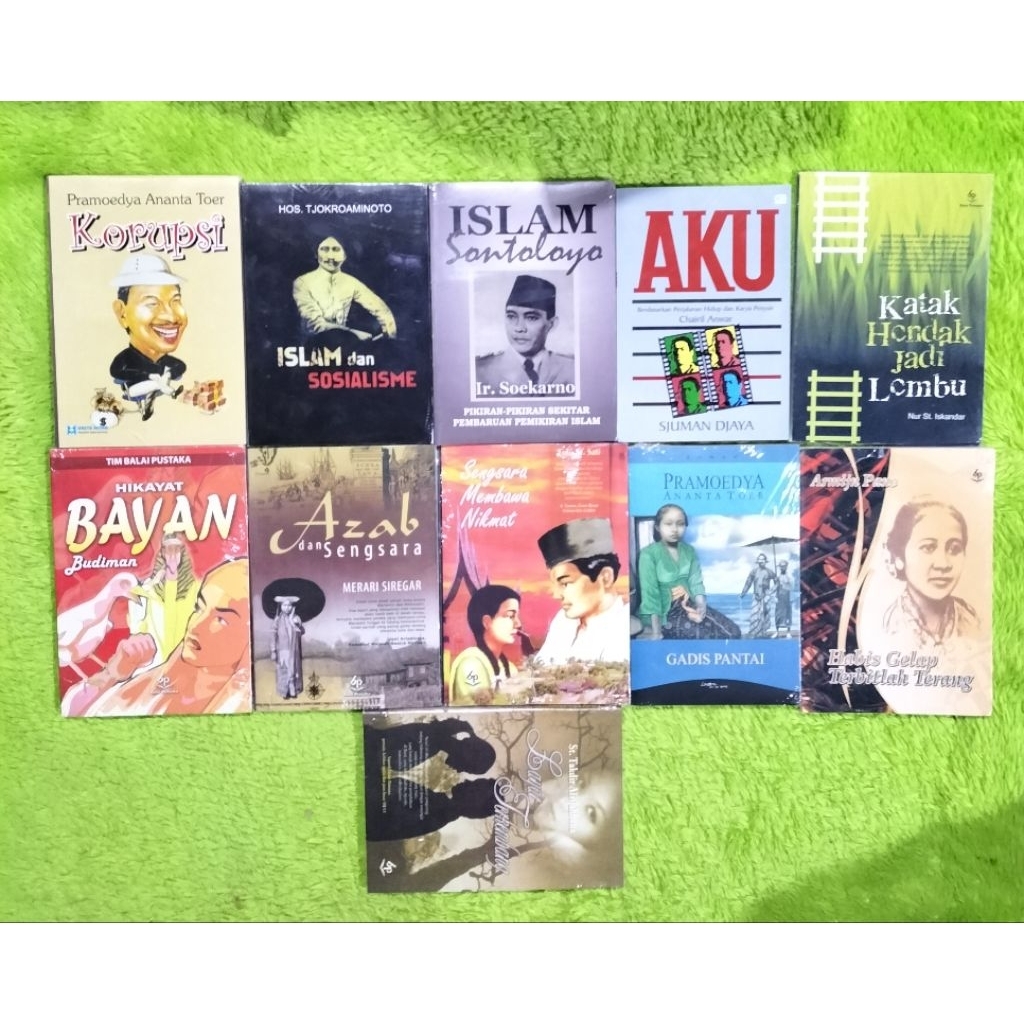 NOVEL SASTRA KORUPSI  SOSIALISME ISLAM SONTOLOYO AKU CHAIRIL ANWAR KATAK HENDAK JADI LEMBU HIKAYAT B