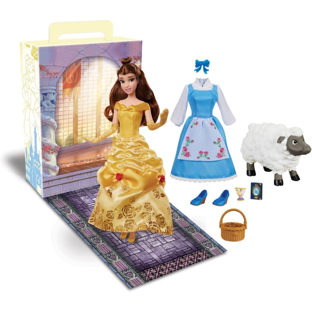 Disney Store Girl's Princess Story Doll (Belle from Beauty and The Beast) 11 Inches, Includes Colori