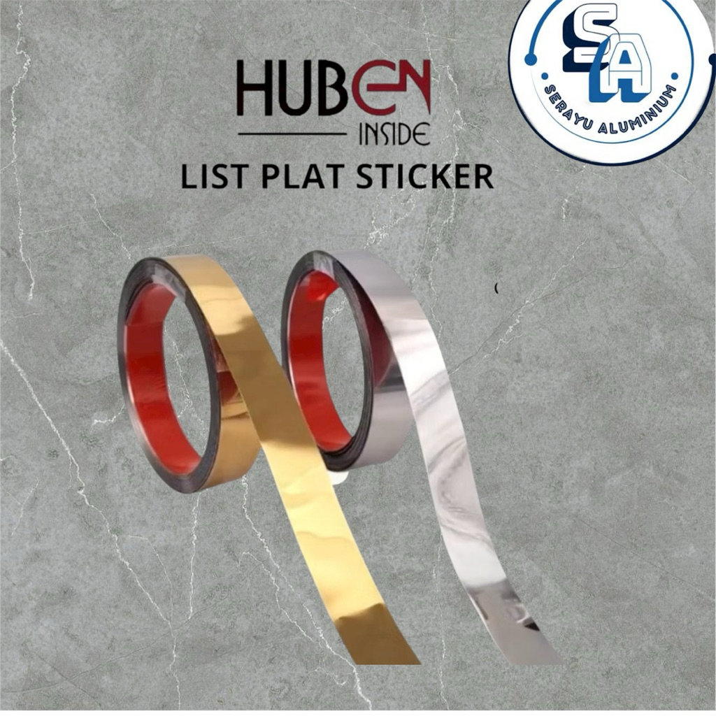 List Plat Sticker Huben untuk aksen dekorasi pada kusen aluminium
