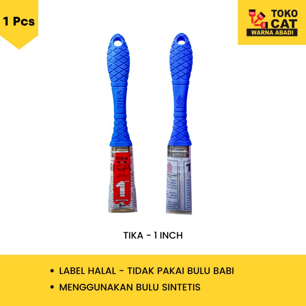KUAS TIKA 1 INCH ( KUAS CAT TEMBOK, CAT MINYAK, DLL )