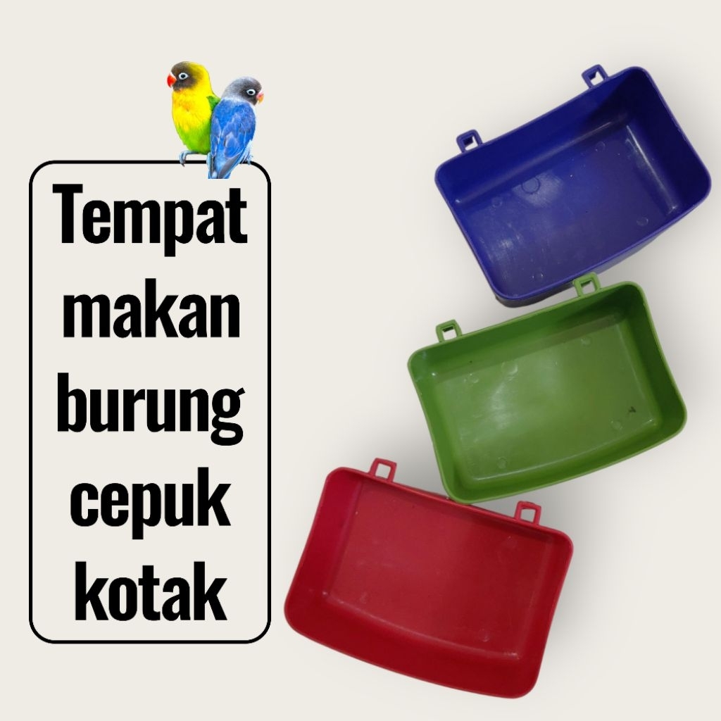 CEPUK KOTAK TEMPAT MAKAN DAN MINUM BURUNG