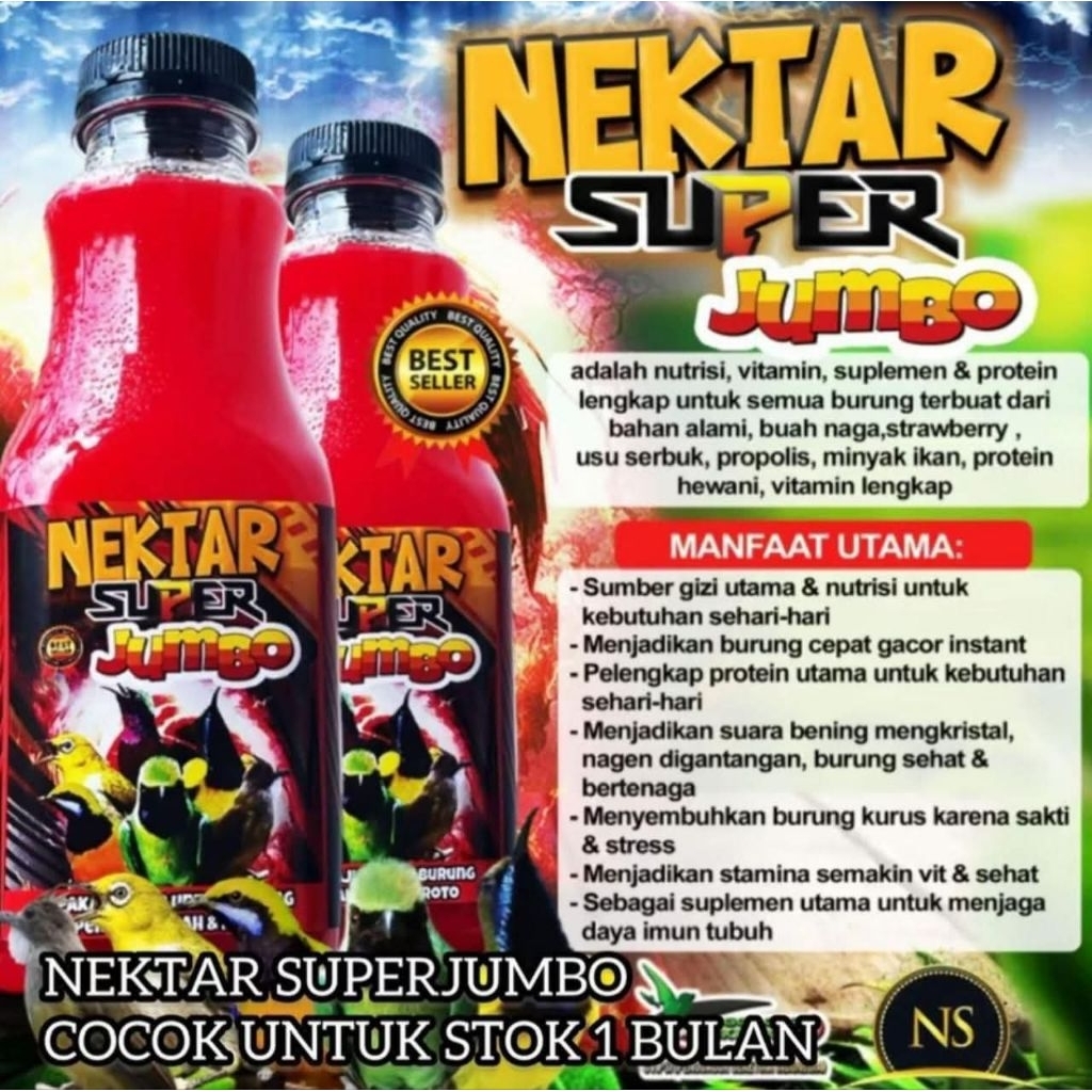 Nektar Super Jumbo burung pemakan buah dan kroto