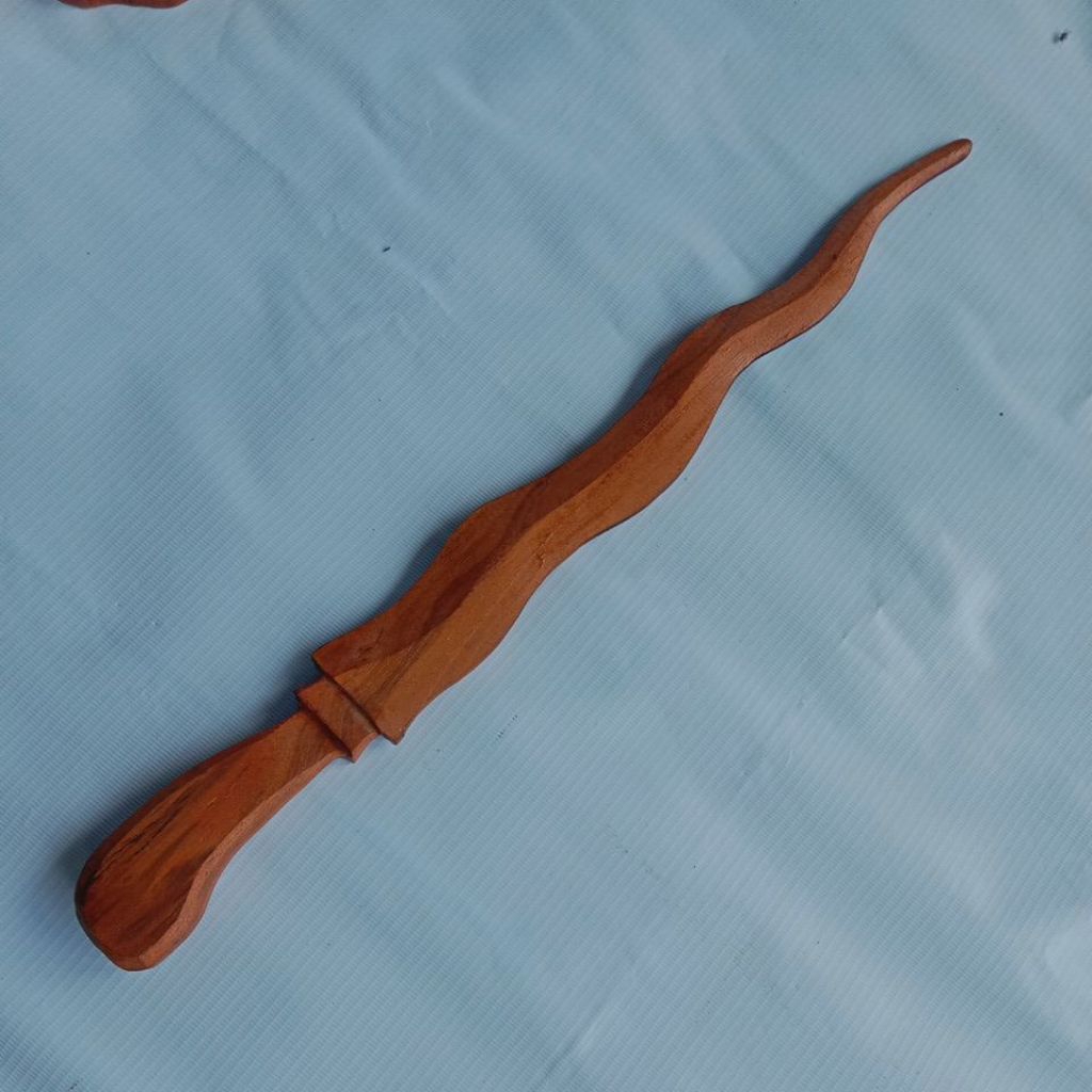 Bloom_Day Keris Luk -Keris Kayu-Keris Panjang 45 Cm-Keris Tradisional Jawa