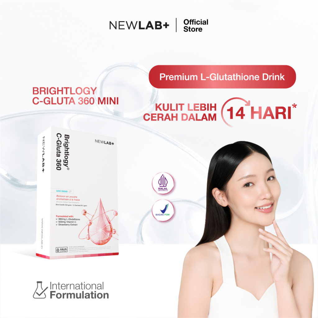 NEWLAB Mini Brightlogy C-Gluta 360 | Minuman Glutathione BPOM| Glutathione Supplement untuk Mencerah