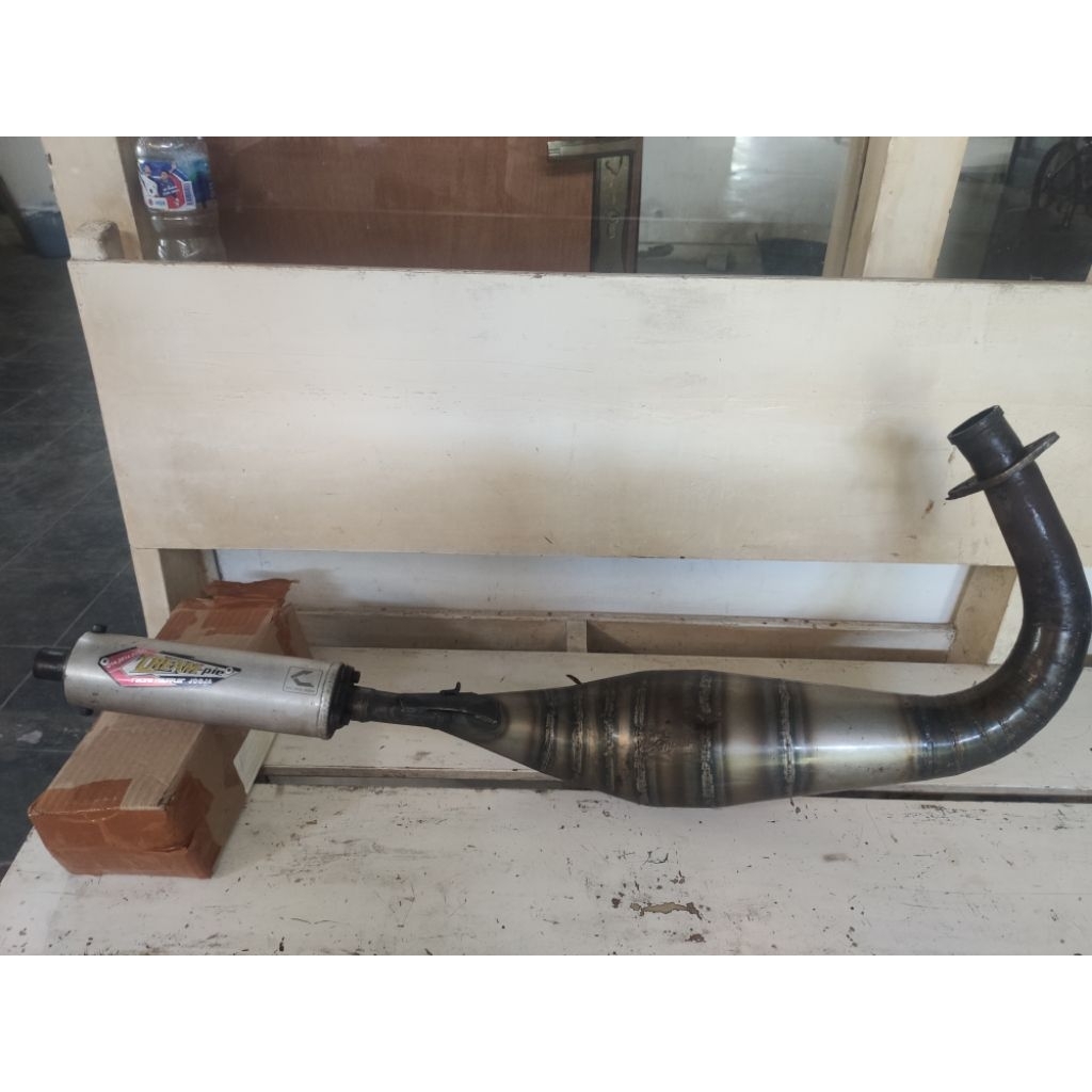 Knalpot kolong RX king Original CreamPie