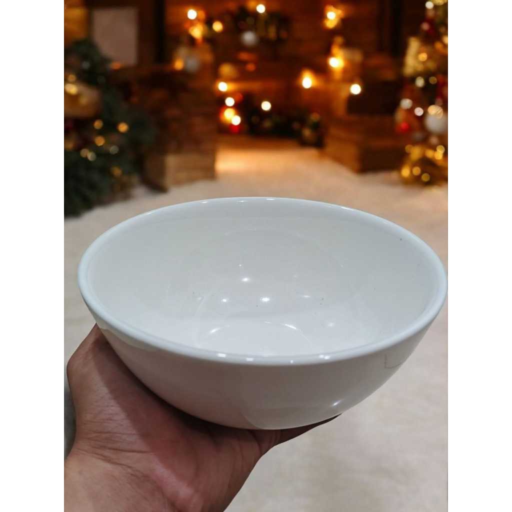 Mangkok keramik Putih 7 inch/ Mangkok Sop/ Mangkok keramik/ Mangkok