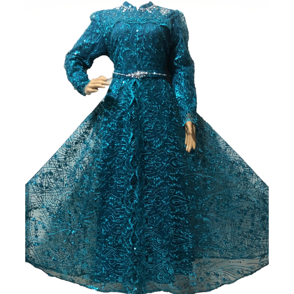 JUMBO & STANDART EMERALD GAMIS Tille/GAUN MUSLIM WANITA  Dewasa / Tile  GAMIS PESTA/LD 110 CM PANJAN