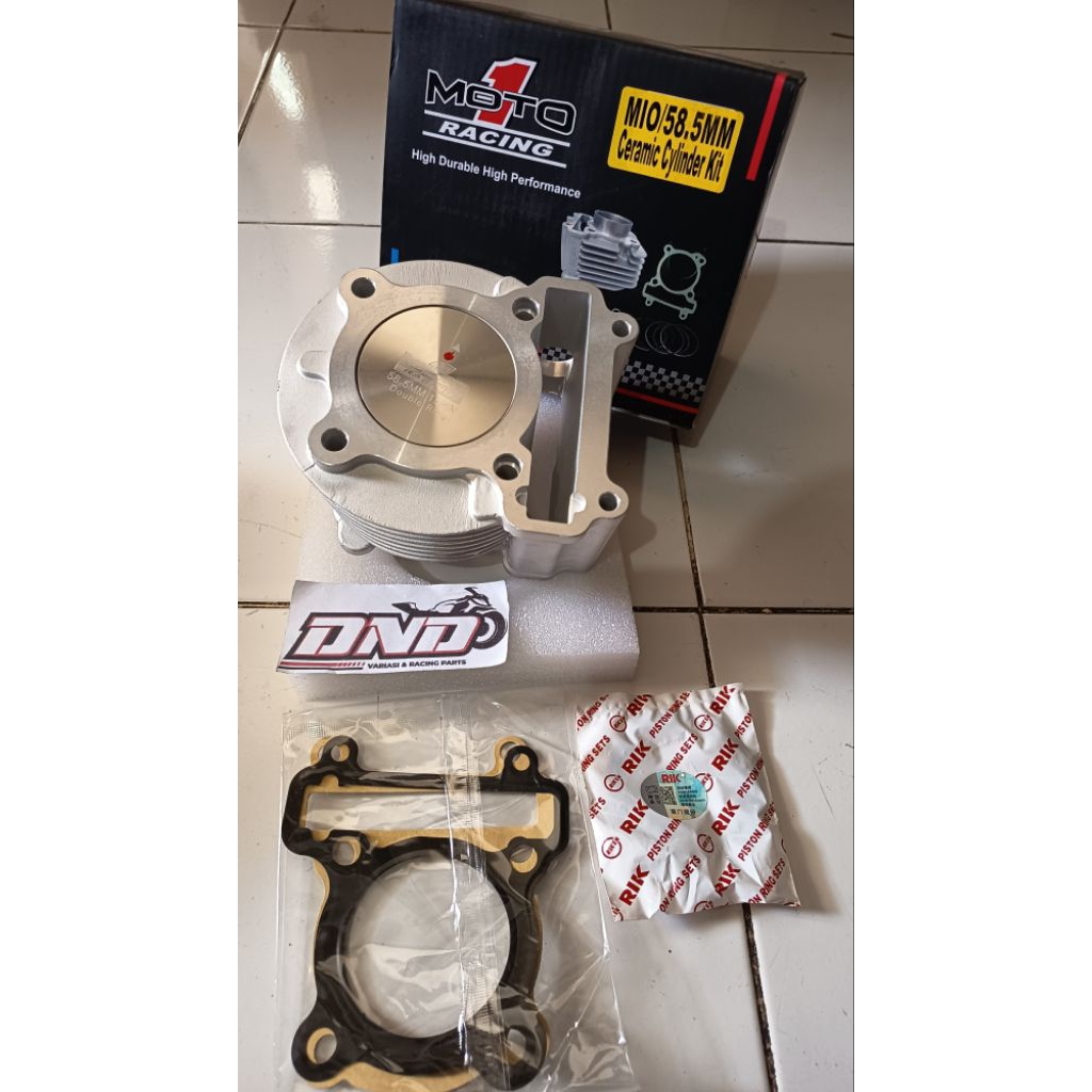 MOTO1 Block mio ceramic 58,5mm + piston forged/Block moto1 mio keramik + piston forget 58,5mm/Blok m
