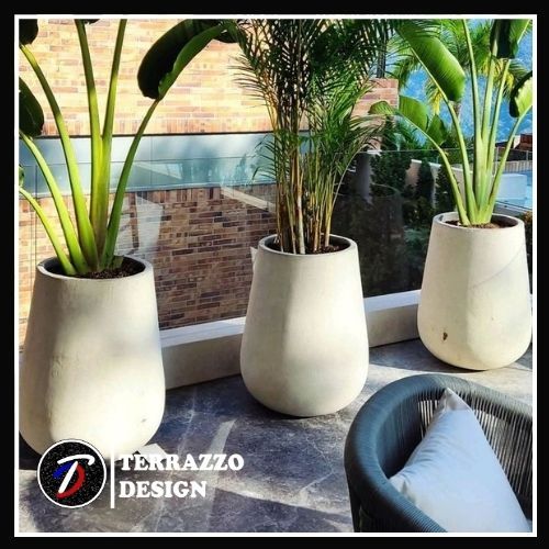 Pot teraso model gendang outdoor