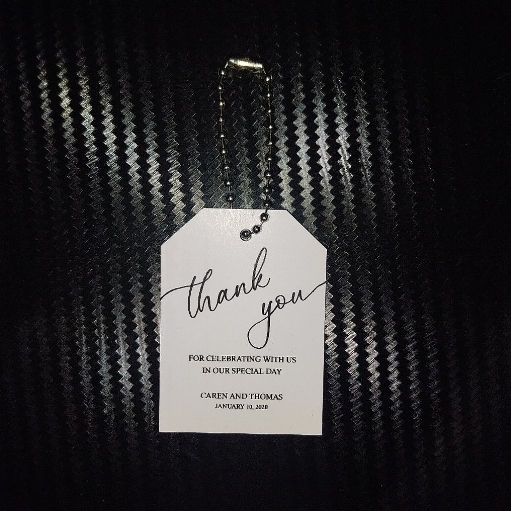 Hang Tag souvenir wedding pernikahan