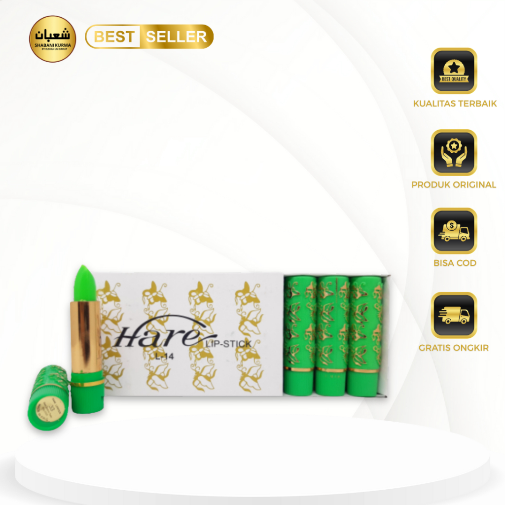 LIPSTIK HARE / LIPSTIK ARAB ORIGINAL / LIPSTIK HARE HIJAU / LIPSTIK ARAB HALAL / Shabani kurma