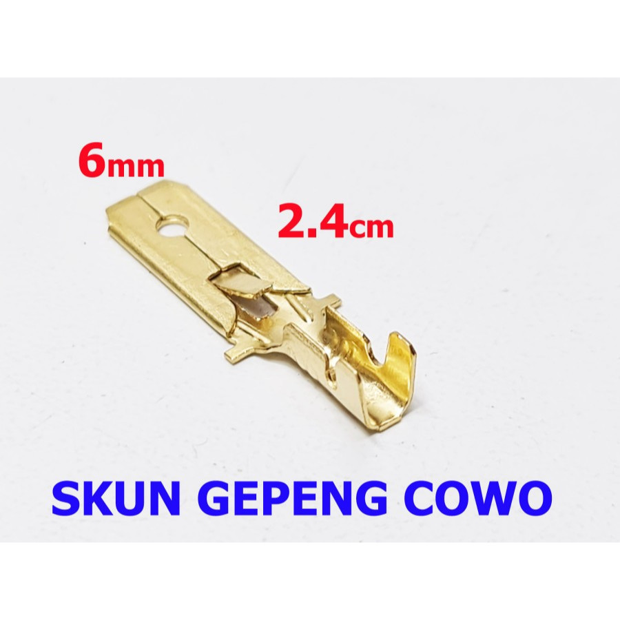 SKUN GEPENG COWO MALE KECIL / SOCKET / SKUN MOTOR / SKUN KABEL