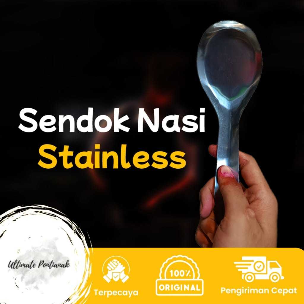 1Pcs Sendok Nasi Stainless Tebal FN | Centong Nasi OK