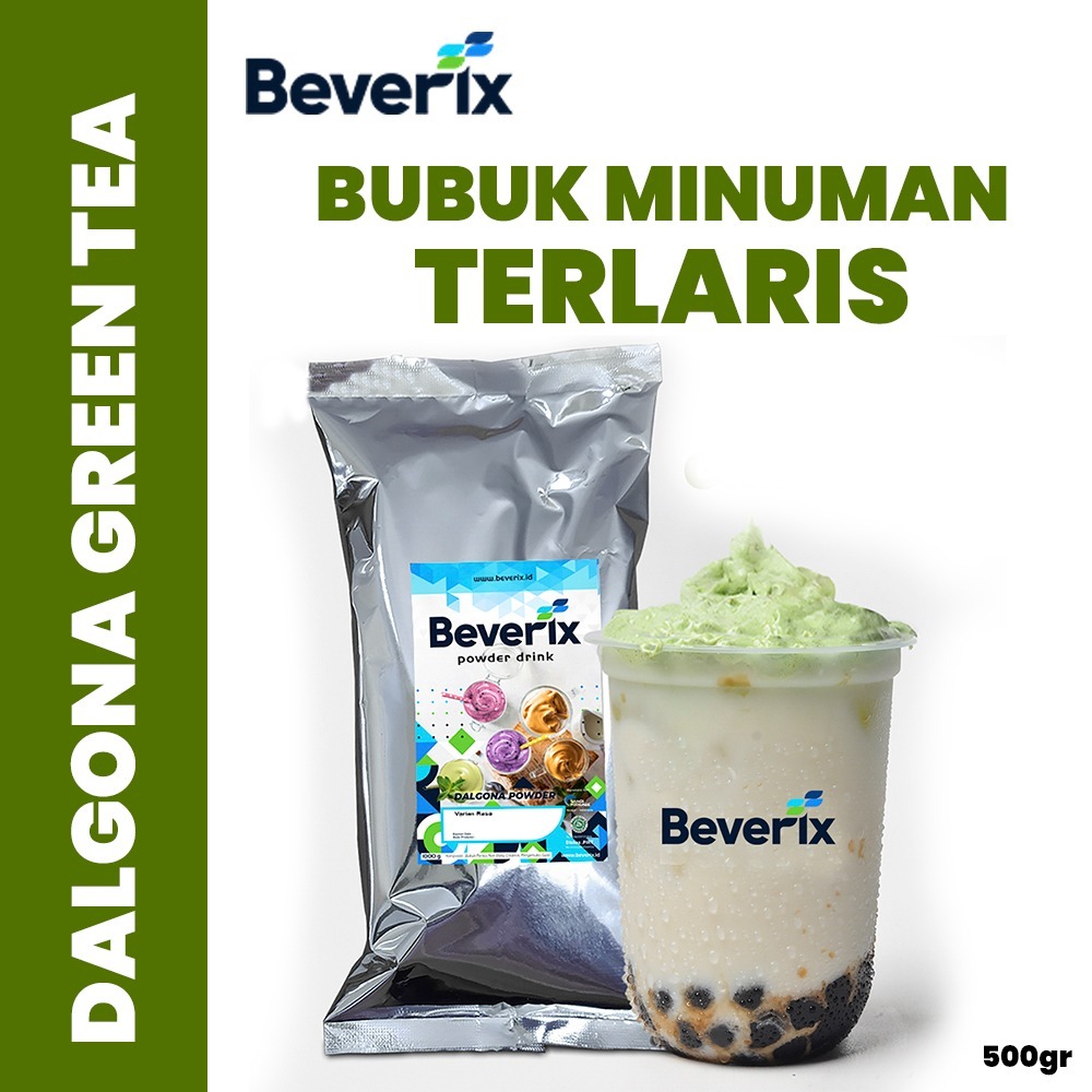 BEVERIX Bubuk Sticky Milk Rasa Matcha Green Tea Serbuk Minuman Dalgona Es Kentel 500 Gr