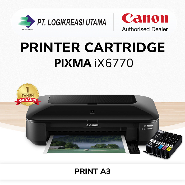 Canon IX6770 Cartridge Printer - A3 Print Only USB MacOS - Canon PIXMA Inkjet Printer Scan Scanner F